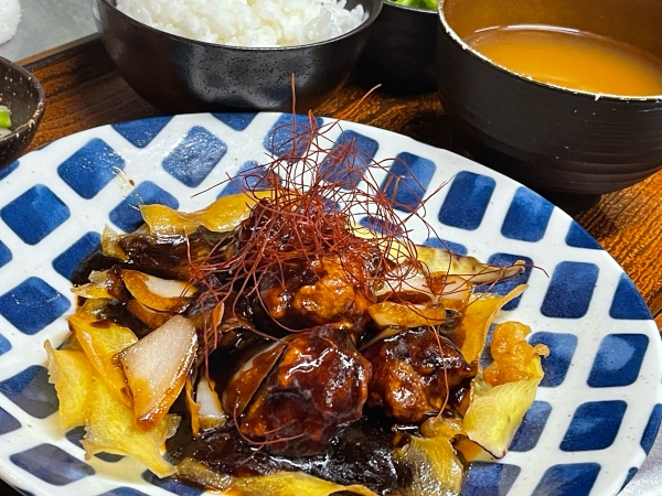 北京風　黒酢豚定食