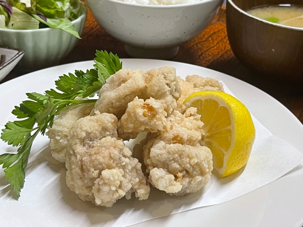 夏の塩レモン唐揚げ定食