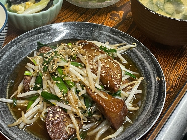 レバニラ炒め定食